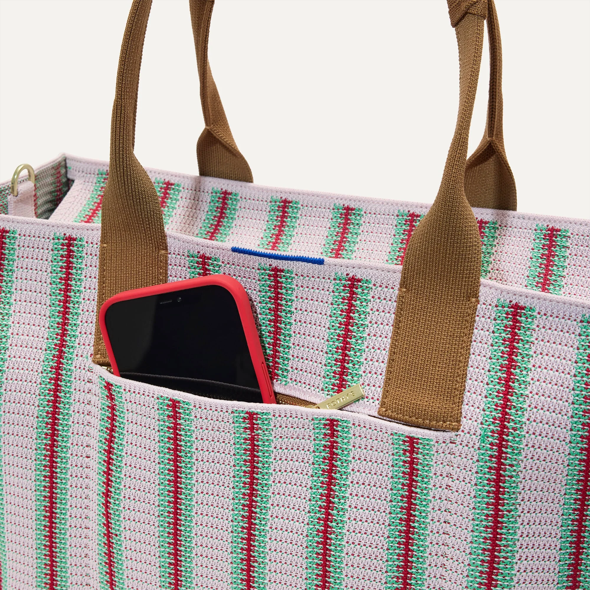 The Classic Tote - Watermelon Market Stripe - Image 8