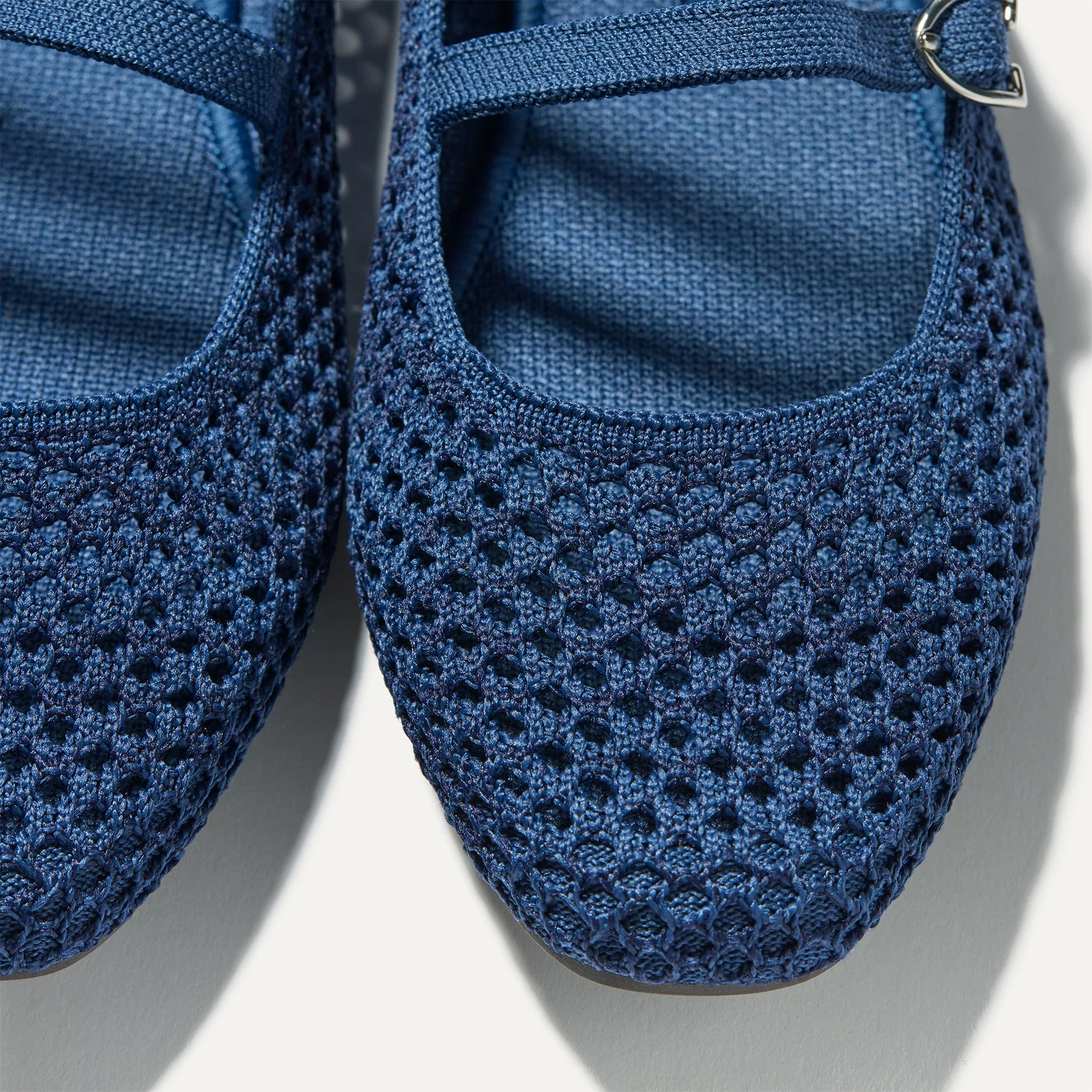 The Double Buckle Mary Jane - Blue Mesh - Image 4