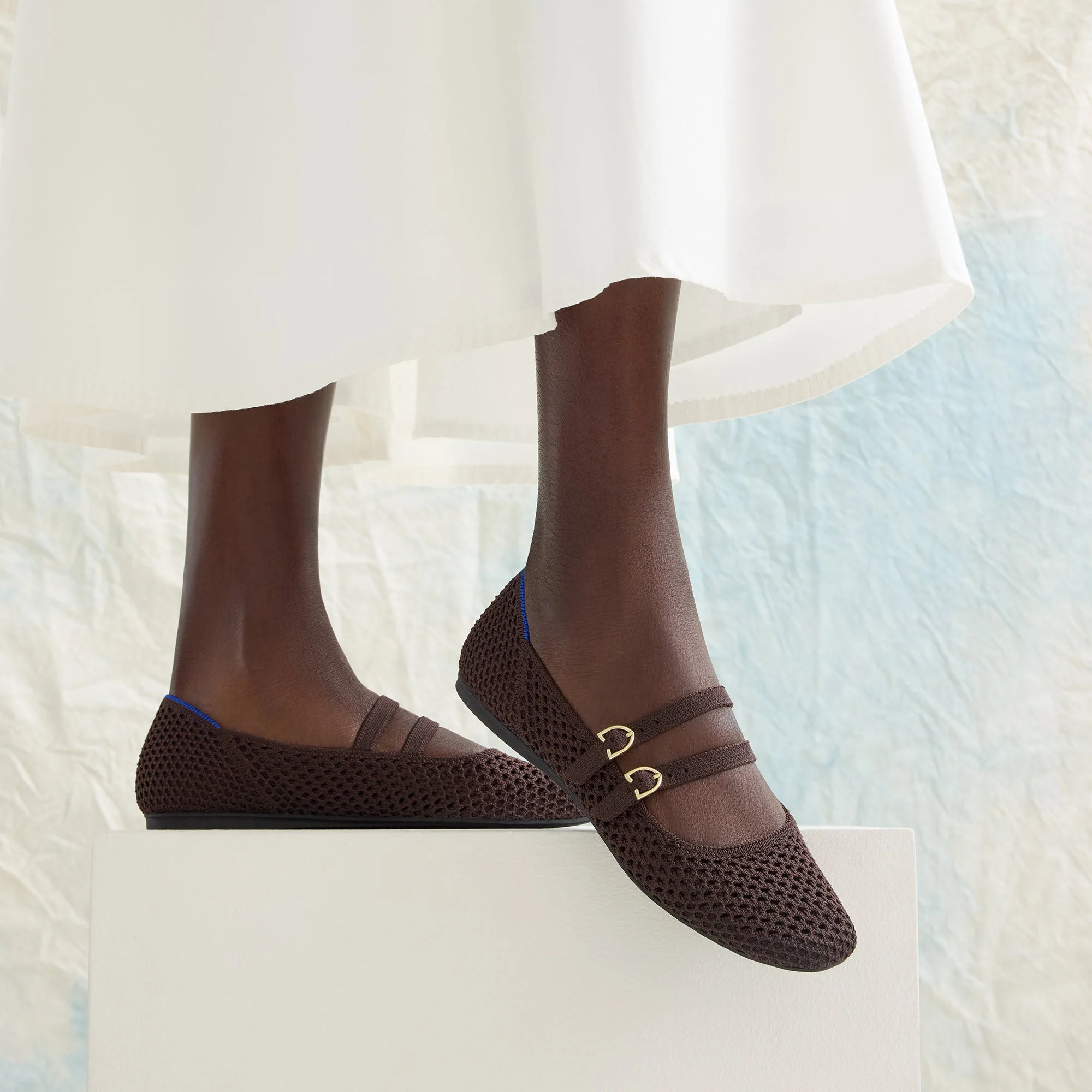 The Double Buckle Mary Jane - Chocolate Mesh - Image 2