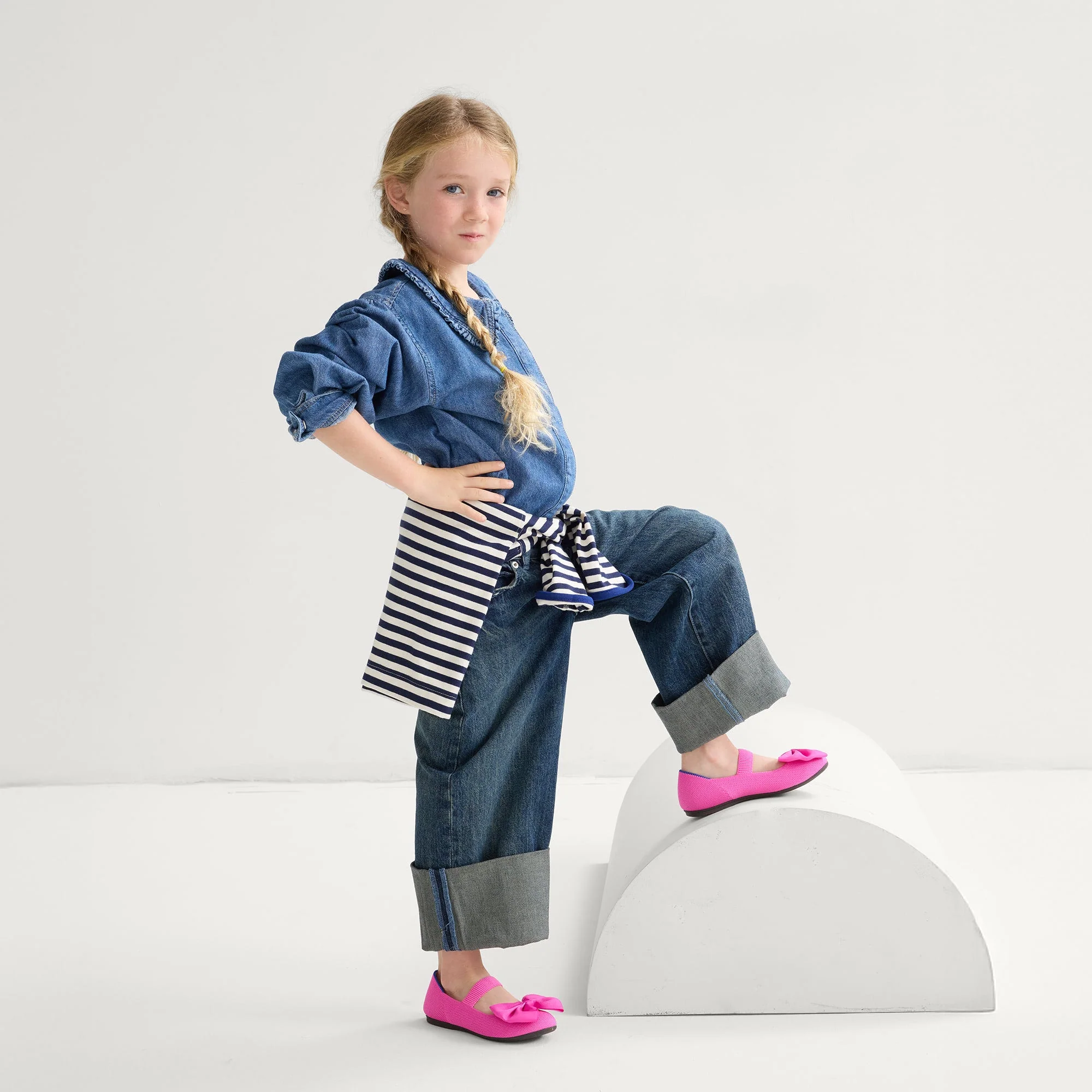 The Kids Big Bow Mary Jane - Dragon Fruit - Image 4