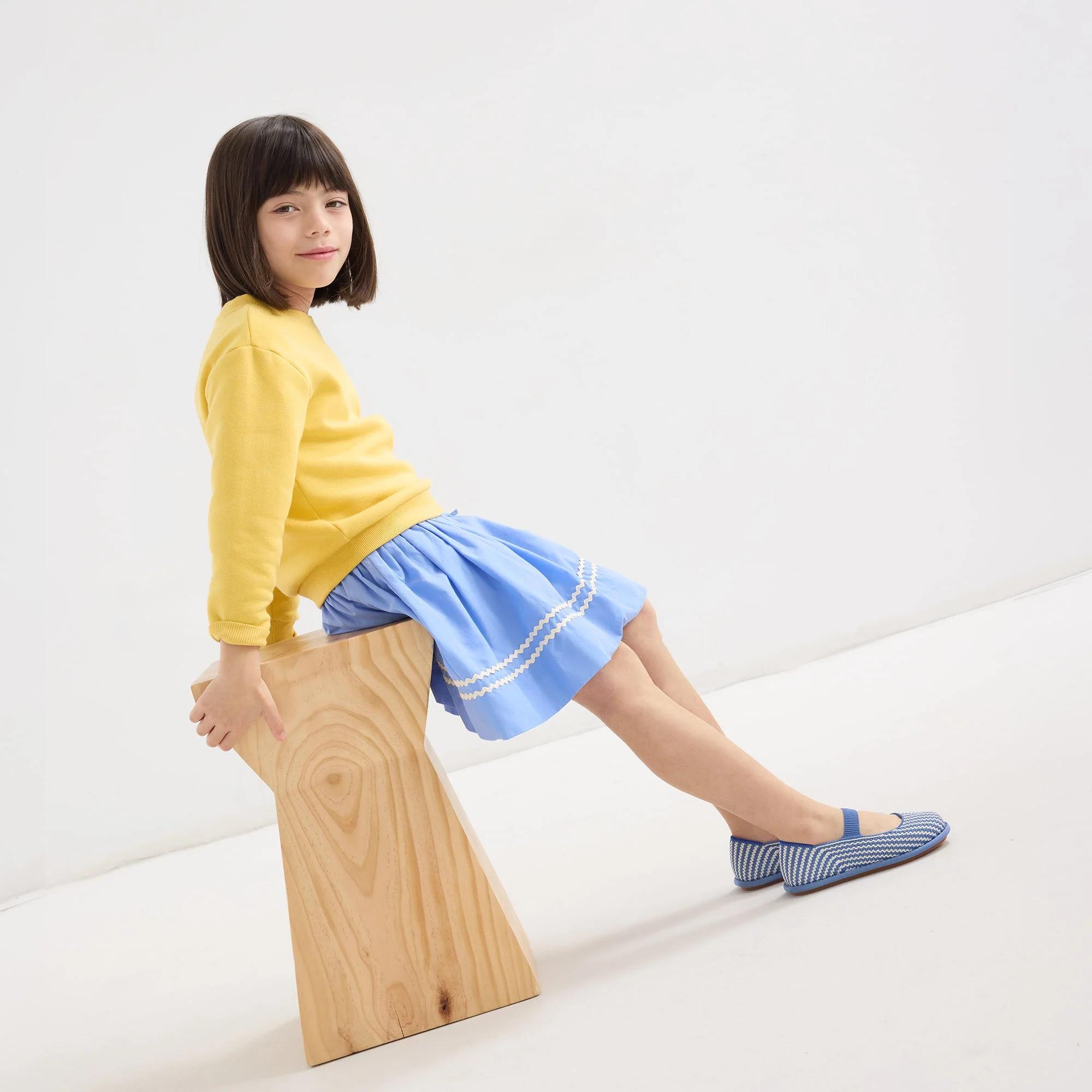The Mini Mary Jane (for Kids) - Blueberry Stripe - Image 3