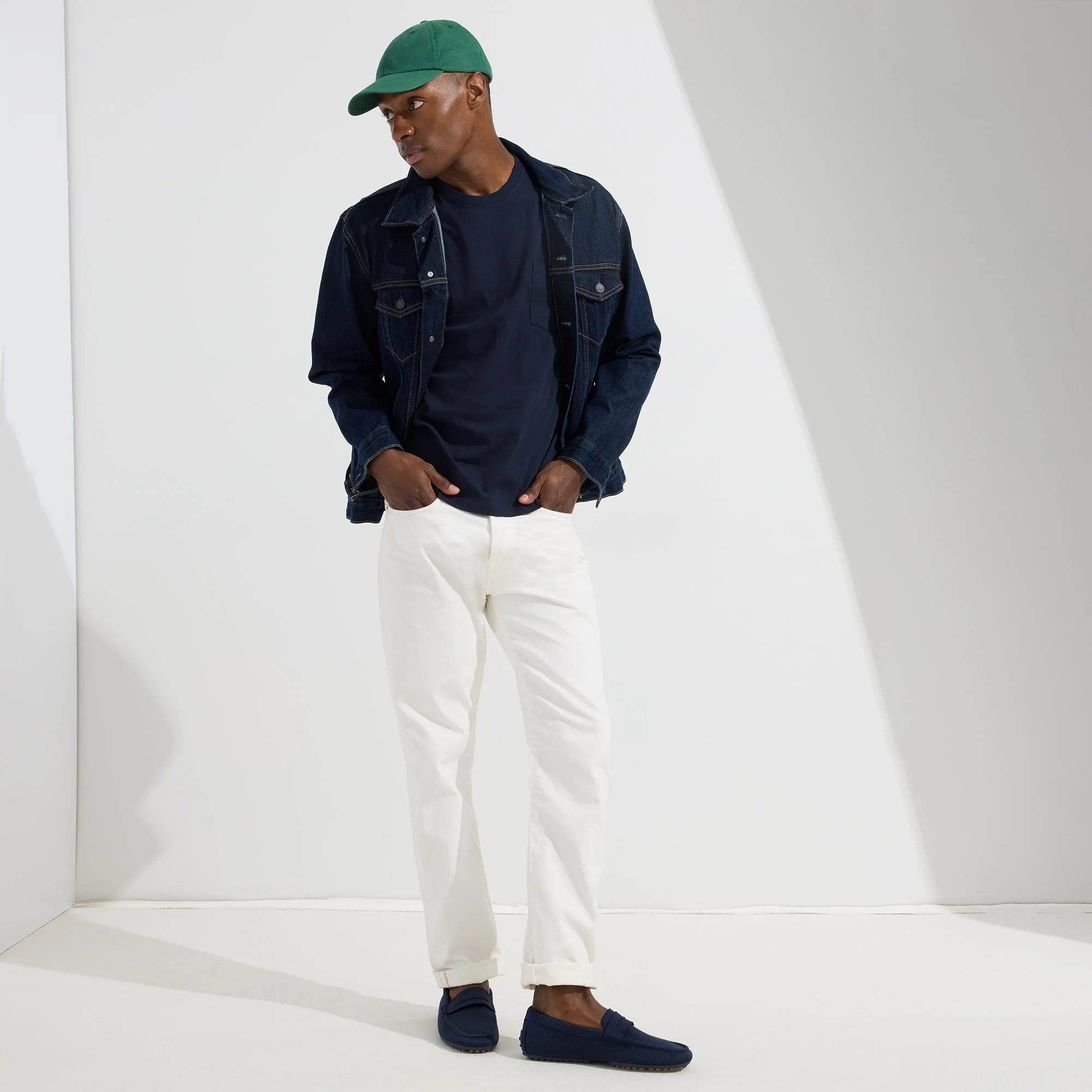 The Driving Loafer - Navy Herringbone - Image 3