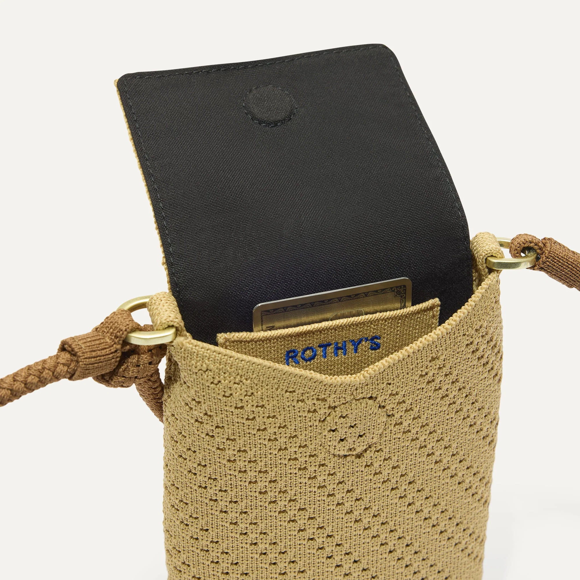 The Phone Crossbody - Brown Butter Crochet - Image 5