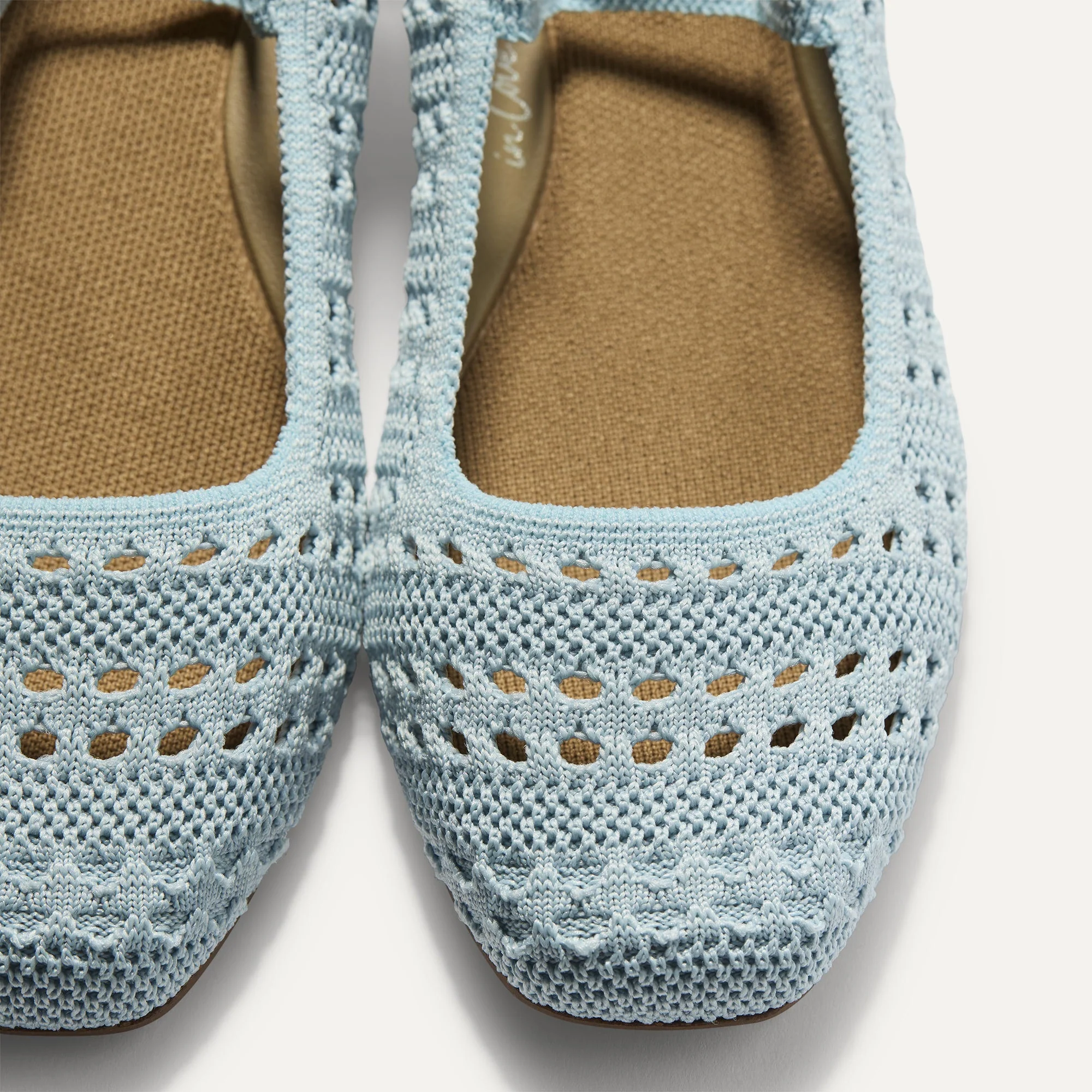 The Max Square Mary Jane - Powder Blue Crochet - Image 3