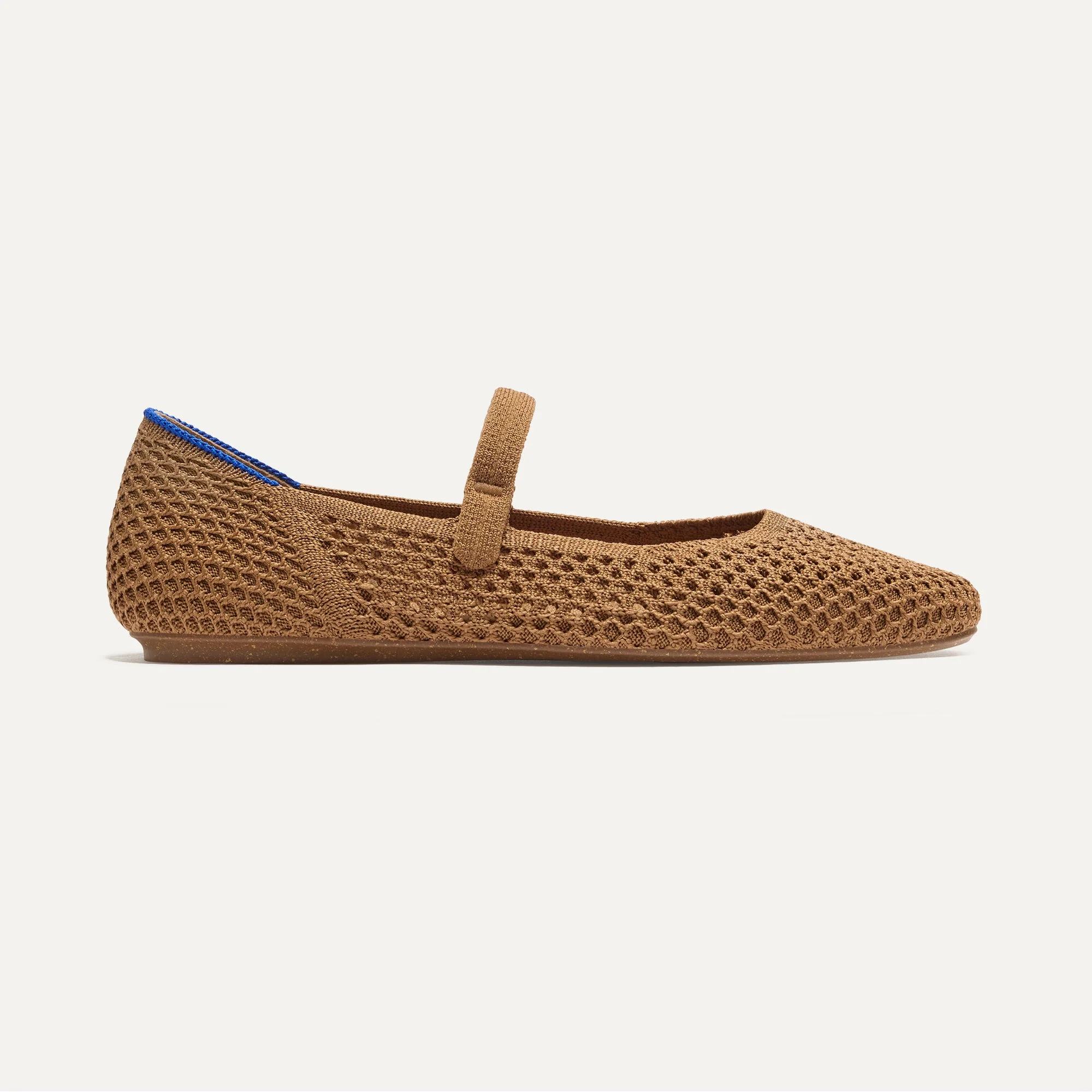 The Square Mary Jane - Pecan Mesh - Image 5