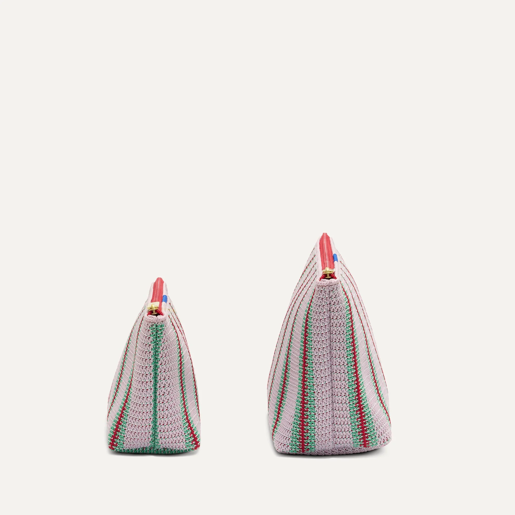 The Travel Pouch Set - Watermelon Market Stripe - Image 6