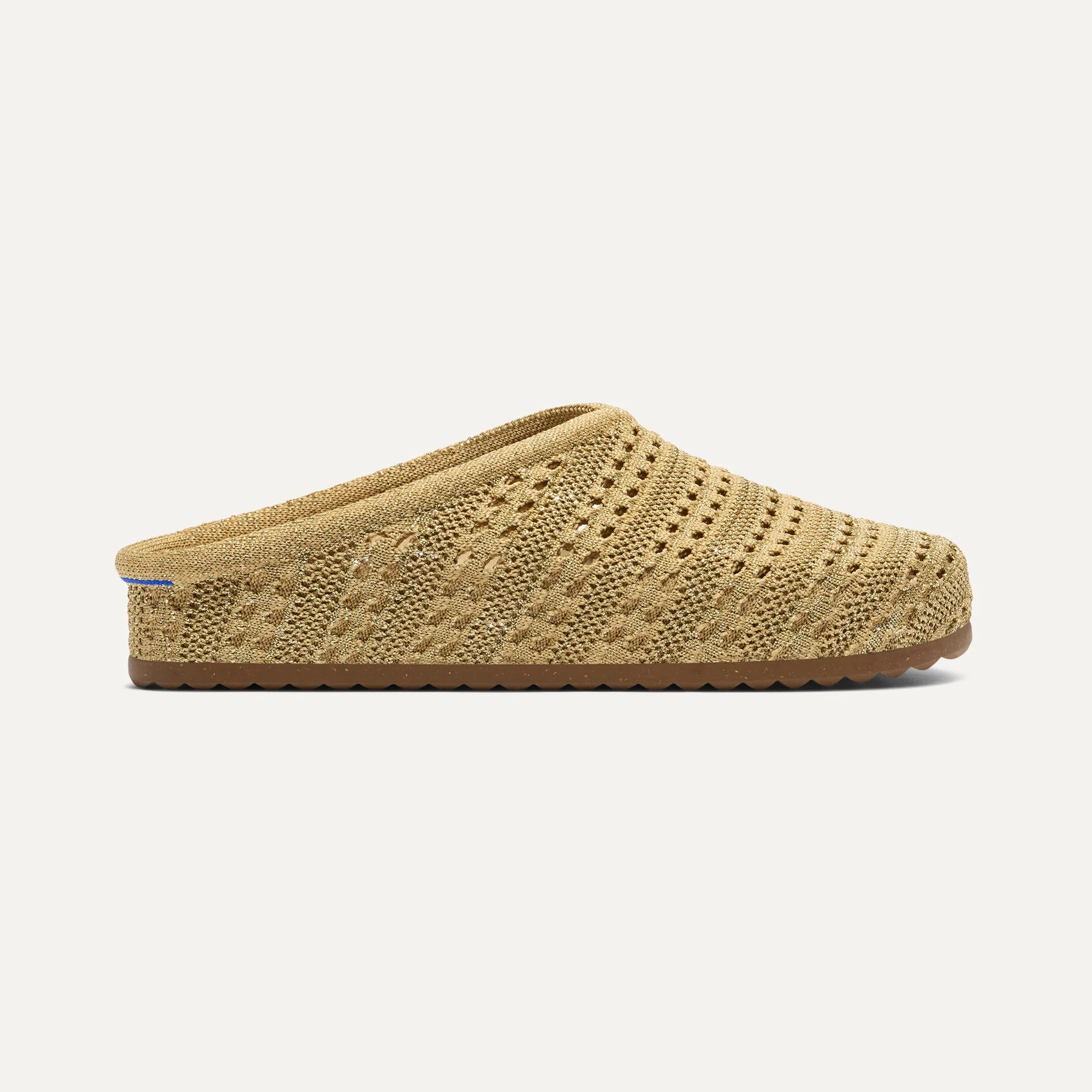 The Casual Clog - Metallic Golden Crochet - Image 5