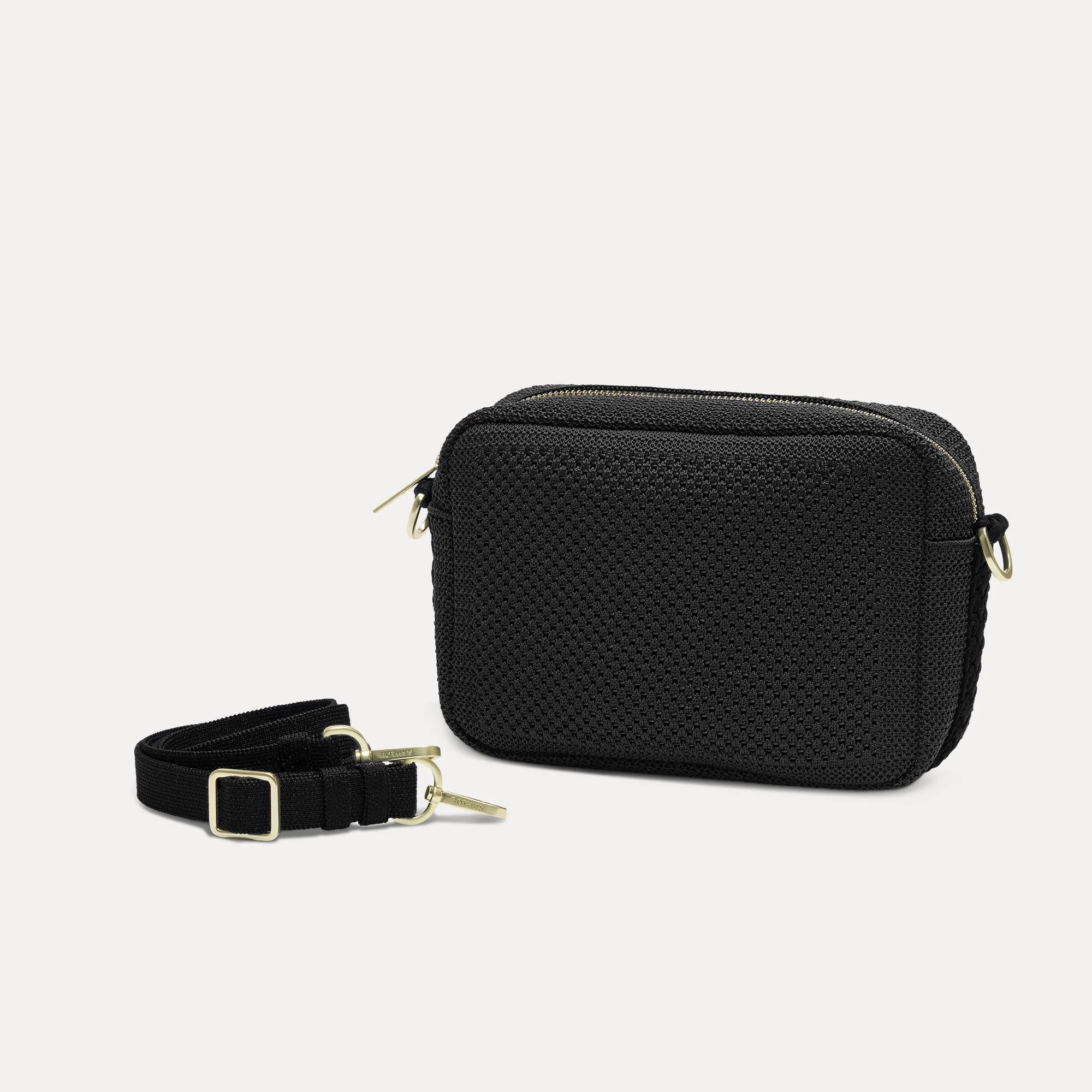 The Crossbody Camera Bag - Black Licorice Open-Knit - Image 5