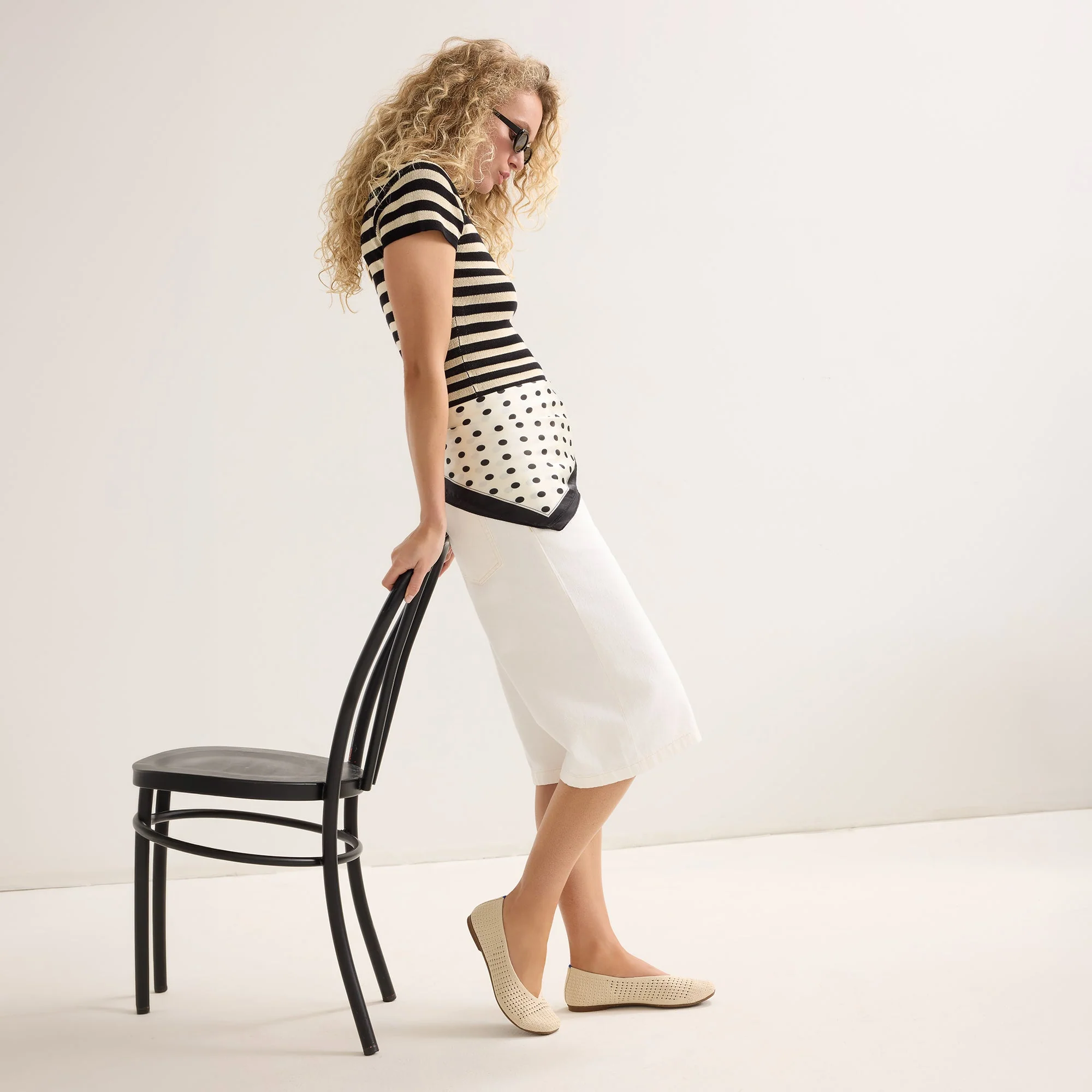 The Max Square Ballerina - Off White Mesh - Image 3