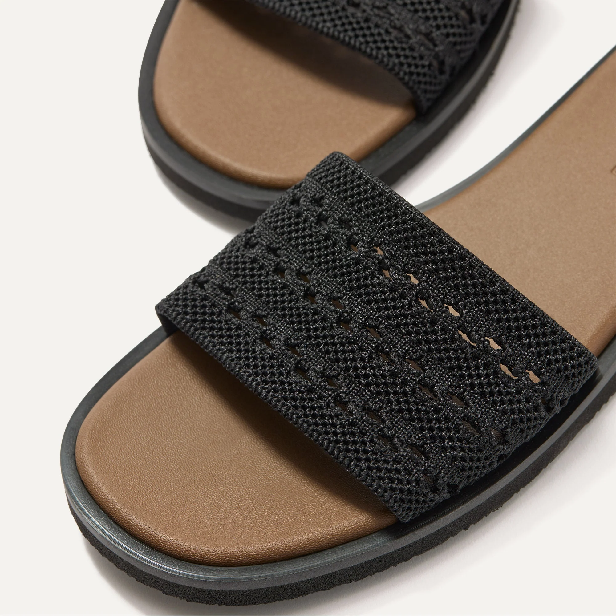The Slide Sandal - Black Crochet - Image 4
