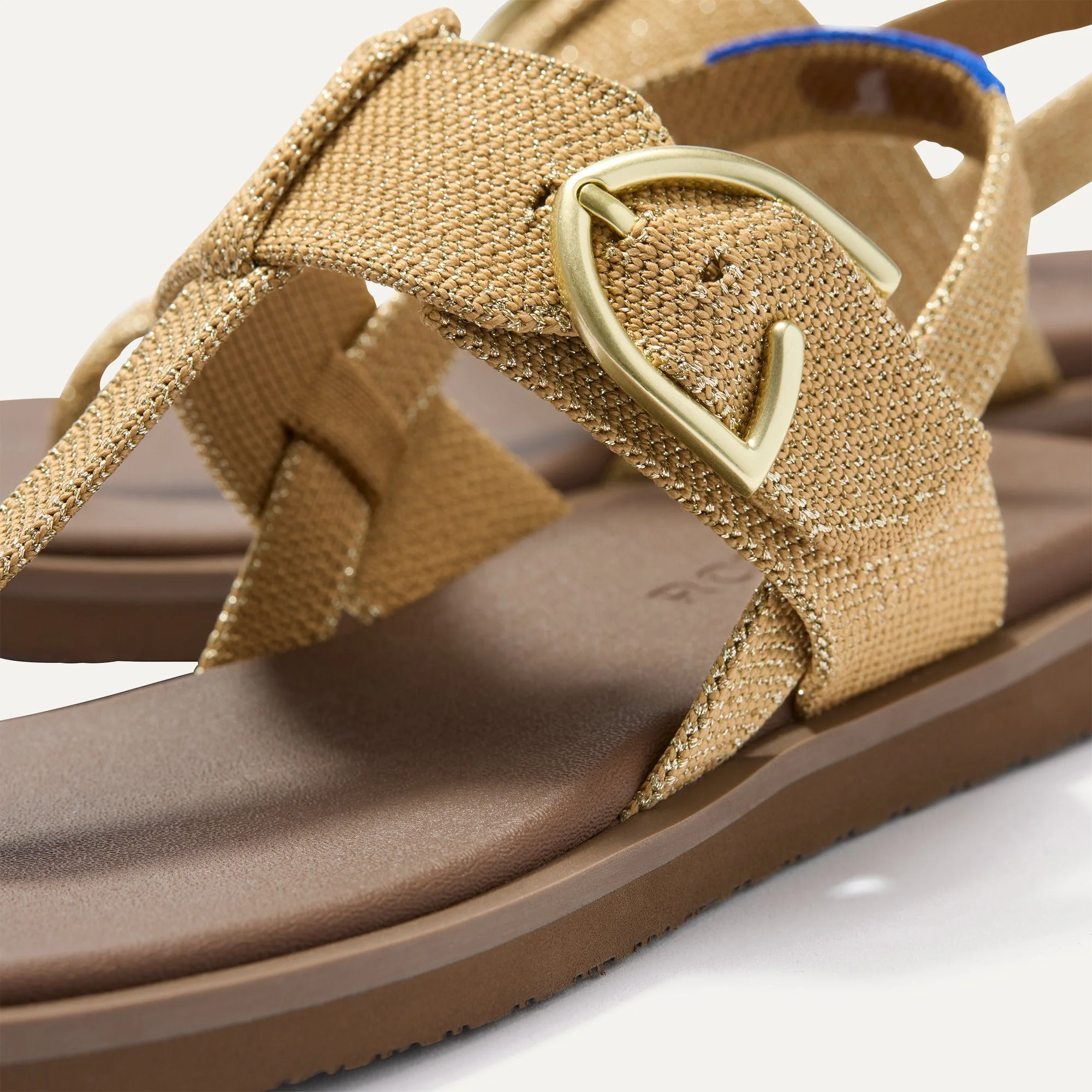 The T–Strap Sandal - Metallic Golden Sun - Image 7